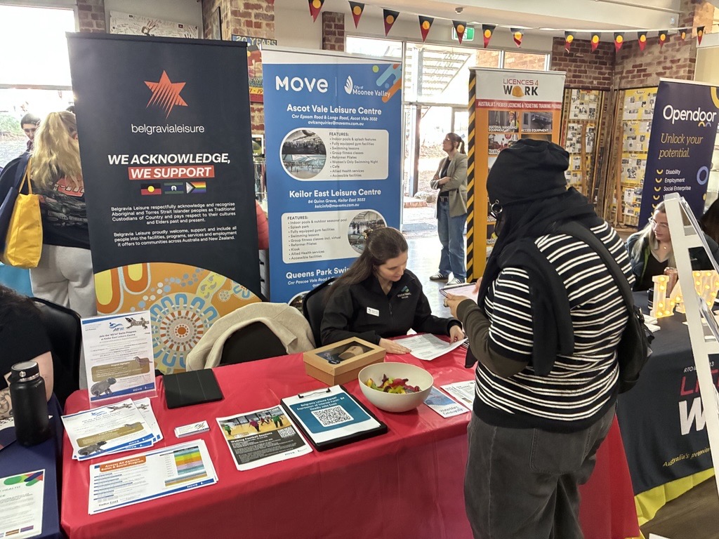 someone enquiring about employment at the expo